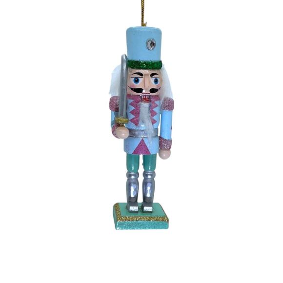 Nutcracker Blue Pink Christmas Tree Ornament 5 in-New - Picture 3 of 3